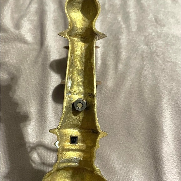 Vintage Solid Brass Wall Sconces – Pair with Tassel Detail - Picture 4 of 4